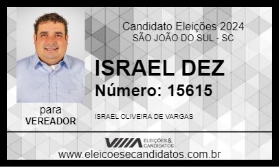 Candidato ISRAEL DEZ 2024 - SÃO JOÃO DO SUL - Eleições