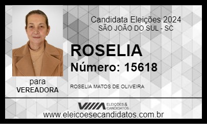 Candidato ROSELIA 2024 - SÃO JOÃO DO SUL - Eleições