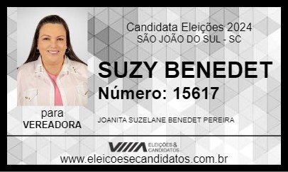 Candidato SUZY BENEDET 2024 - SÃO JOÃO DO SUL - Eleições