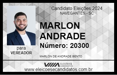 Candidato MARLON ANDRADE 2024 - NAVEGANTES - Eleições