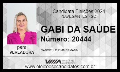 Candidato GABI DA SAÚDE 2024 - NAVEGANTES - Eleições