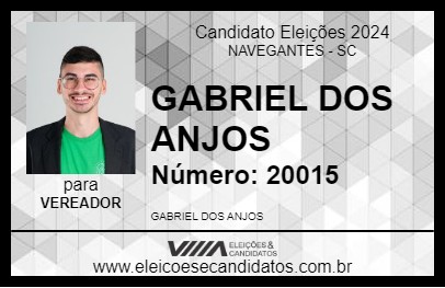 Candidato GABRIEL DOS ANJOS 2024 - NAVEGANTES - Eleições