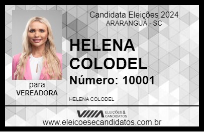 Candidato HELENA COLODEL 2024 - ARARANGUÁ - Eleições