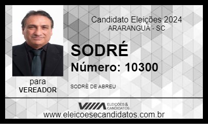 Candidato SODRÉ 2024 - ARARANGUÁ - Eleições