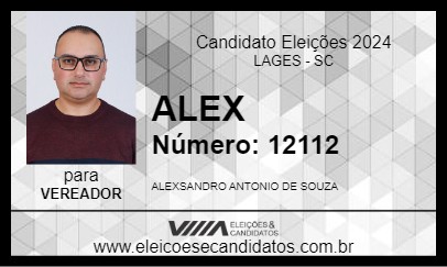 Candidato ALEX 2024 - LAGES - Eleições