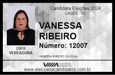 Candidato VANESSA RIBEIRO 2024 - LAGES - Eleições