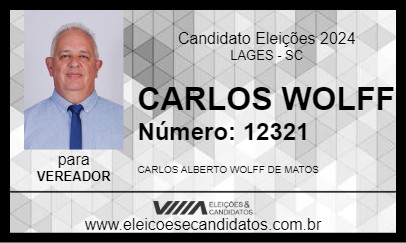 Candidato CARLOS WOLFF 2024 - LAGES - Eleições