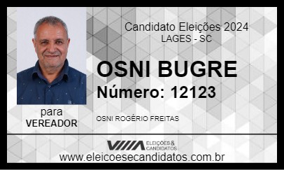 Candidato OSNI BUGRE 2024 - LAGES - Eleições