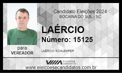 Candidato LAÉRCIO 2024 - BOCAINA DO SUL - Eleições