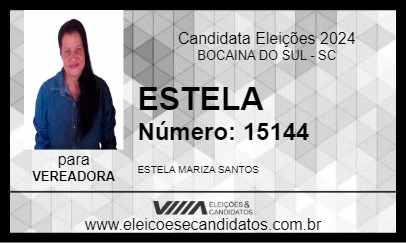 Candidato ESTELA 2024 - BOCAINA DO SUL - Eleições