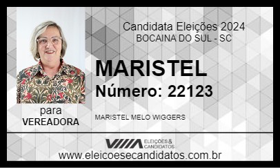 Candidato MARISTEL 2024 - BOCAINA DO SUL - Eleições