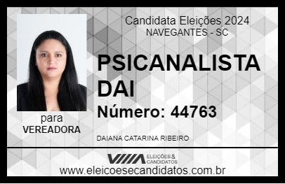 Candidato PSICANALISTA DAI 2024 - NAVEGANTES - Eleições