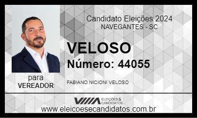 Candidato VELOSO DA PESCA 2024 - NAVEGANTES - Eleições