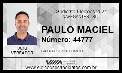 Candidato PAULO MACIEL 2024 - NAVEGANTES - Eleições