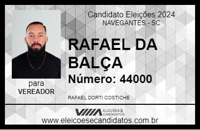 Candidato RAFAEL DA BALSA 2024 - NAVEGANTES - Eleições