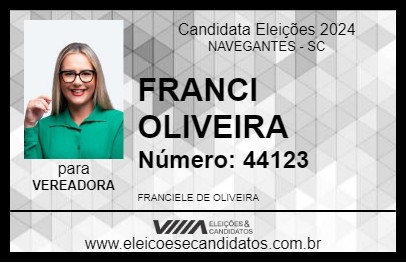 Candidato FRANCI OLIVEIRA 2024 - NAVEGANTES - Eleições