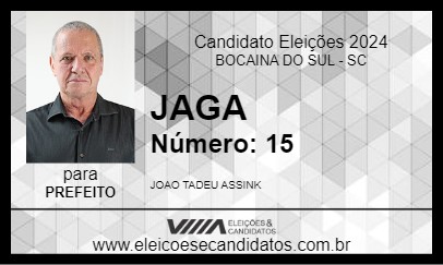 Candidato JAGA 2024 - BOCAINA DO SUL - Eleições