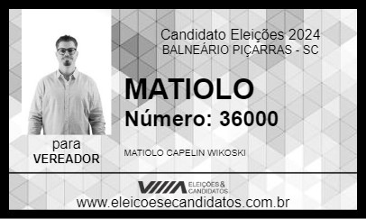 Candidato MATIOLO 2024 - BALNEÁRIO PIÇARRAS - Eleições