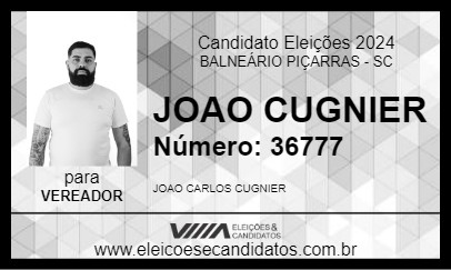 Candidato JOAO CUGNIER 2024 - BALNEÁRIO PIÇARRAS - Eleições