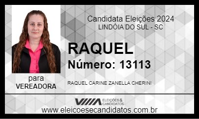 Candidato RAQUEL 2024 - LINDÓIA DO SUL - Eleições