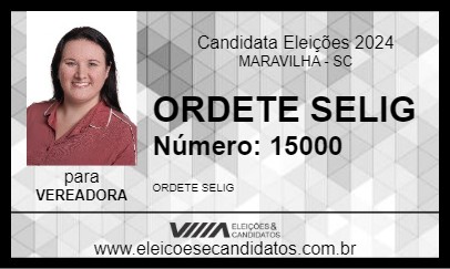 Candidato ORDETE SELIG 2024 - MARAVILHA - Eleições