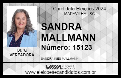 Candidato SANDRA MALLMANN 2024 - MARAVILHA - Eleições