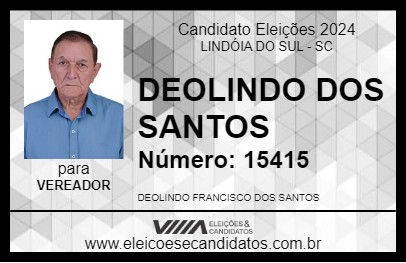 Candidato DEOLINDO DOS SANTOS 2024 - LINDÓIA DO SUL - Eleições