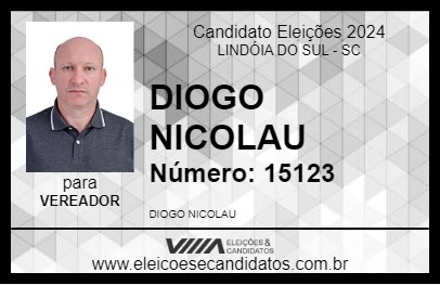 Candidato DIOGO NICOLAU 2024 - LINDÓIA DO SUL - Eleições