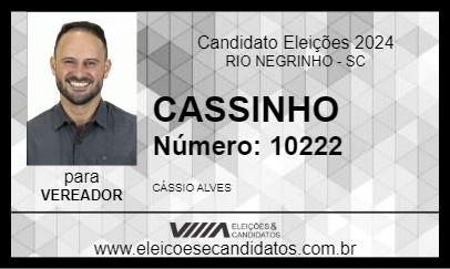 Candidato CASSINHO 2024 - RIO NEGRINHO - Eleições