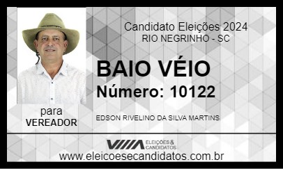 Candidato BAIO VÉIO 2024 - RIO NEGRINHO - Eleições