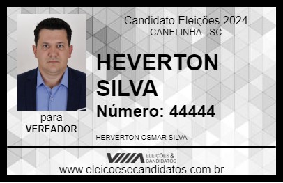 Candidato HEVERTON SILVA 2024 - CANELINHA - Eleições