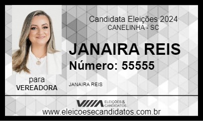 Candidato JANAIRA REIS 2024 - CANELINHA - Eleições