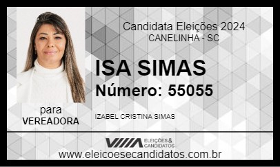 Candidato ISA SIMAS 2024 - CANELINHA - Eleições