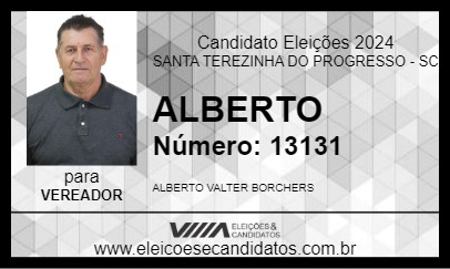 Candidato ALBERTO 2024 - SANTA TEREZINHA DO PROGRESSO - Eleições