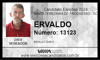 Candidato ERVALDO 2024 - SANTA TEREZINHA DO PROGRESSO - Eleições