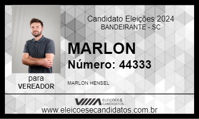 Candidato MARLON 2024 - BANDEIRANTE - Eleições