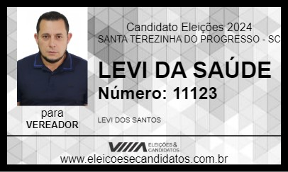 Candidato LEVI DA SAÚDE 2024 - SANTA TEREZINHA DO PROGRESSO - Eleições