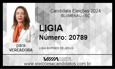 Candidato LIGIA 2024 - BLUMENAU - Eleições