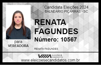 Candidato RENATA FAGUNDES 2024 - BALNEÁRIO PIÇARRAS - Eleições