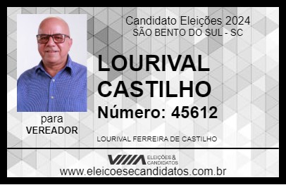 Candidato LOURIVAL CASTILHO 2024 - SÃO BENTO DO SUL - Eleições