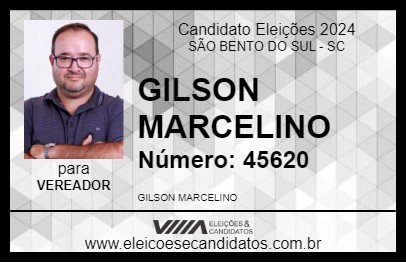 Candidato GILSON MARCELINO 2024 - SÃO BENTO DO SUL - Eleições