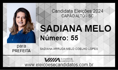 Candidato SADIANA MELO 2024 - CAPÃO ALTO - Eleições