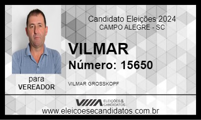 Candidato VILMAR 2024 - CAMPO ALEGRE - Eleições