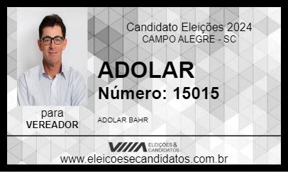 Candidato ADOLAR 2024 - CAMPO ALEGRE - Eleições