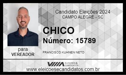 Candidato CHICO 2024 - CAMPO ALEGRE - Eleições