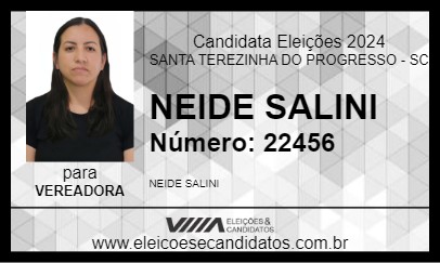 Candidato NEIDE SALINI 2024 - SANTA TEREZINHA DO PROGRESSO - Eleições