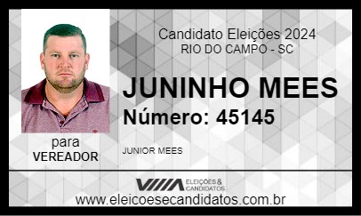 Candidato JUNINHO MEES 2024 - RIO DO CAMPO - Eleições