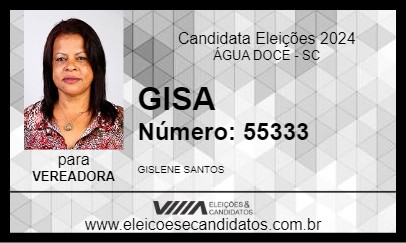 Candidato GISA 2024 - ÁGUA DOCE - Eleições