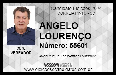 Candidato ANGELO LOURENÇO 2024 - CORREIA PINTO - Eleições