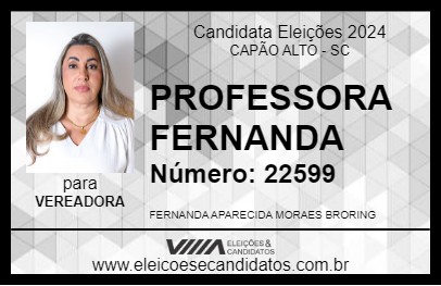 Candidato PROFESSORA FERNANDA 2024 - CAPÃO ALTO - Eleições